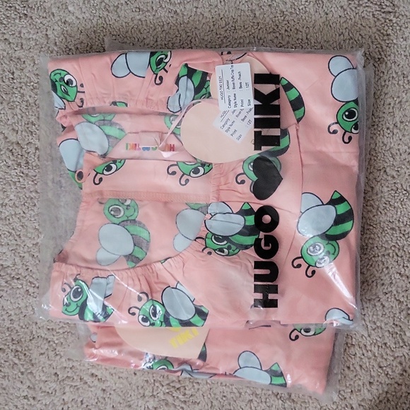 Hugo Loves Tiki Other - Hugo loves Tiki Woven Ruffle Set Bees Peach